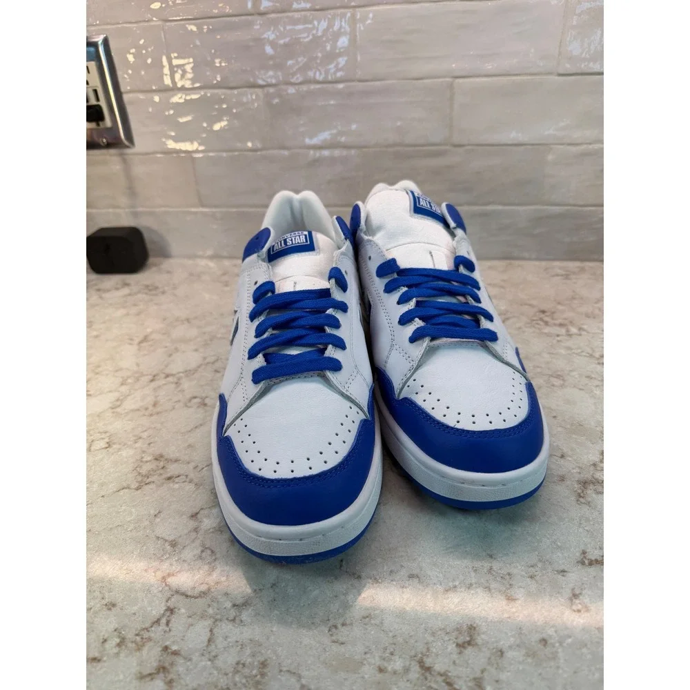 Converse Weapon Low White Royal Blue Leather Sneakers Mens 11, NEW